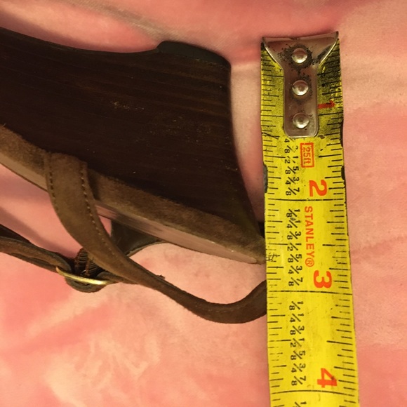 Apostrophe Brown Suede Wedges - Picture 14 of 15